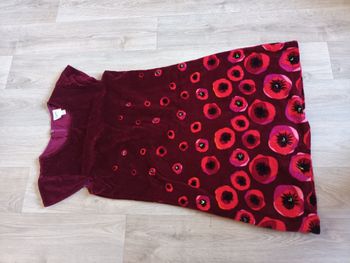 robe marque Yuni 11 ans 12 ans hiver velours bordeau chaude douce