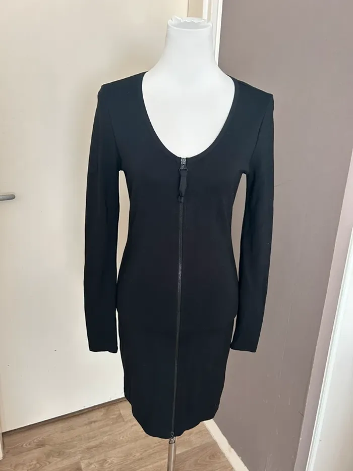 Diesel Robe noire entièrement zippé sur le devant  Noir - photo numéro 2