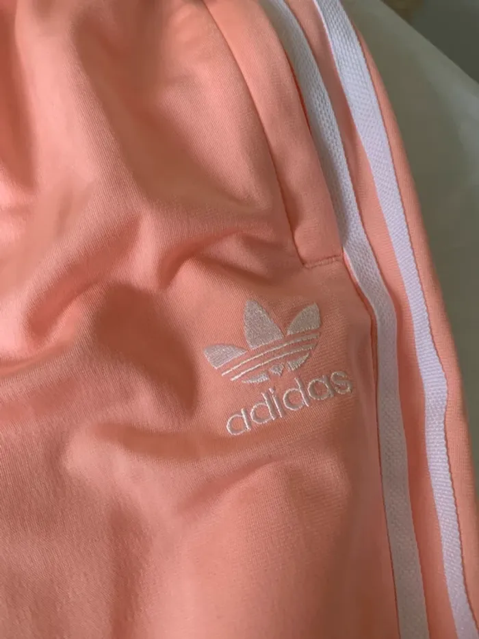 Jogging rose saumon adidas vintage taille 164cm XS-S - photo numéro 3