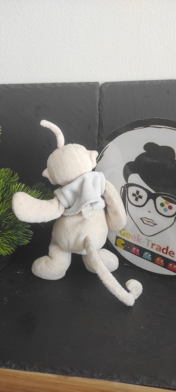 Doudou peluche jolybaby jolly baby beige bleu t-shirt petit - photo numéro 2