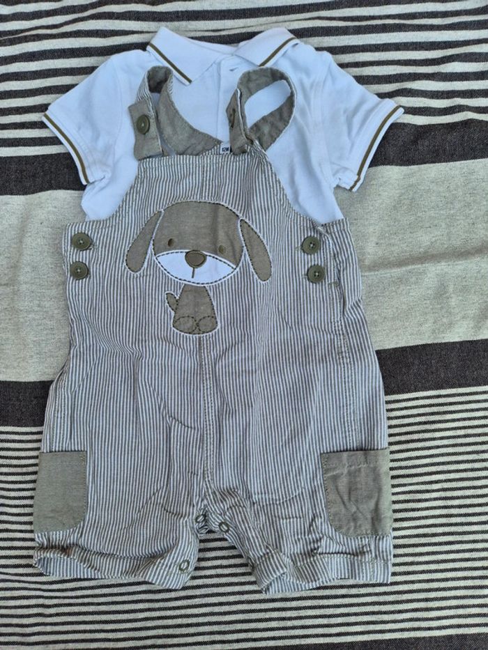 Ensemble salopette polo