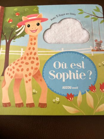 livre bebe ou est sophie ? la girafe AUZOU eveil a partir de 12 mois 