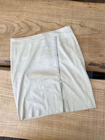 Mini Jupe beige moulante S 36 crème / beige marque la vila fermeture