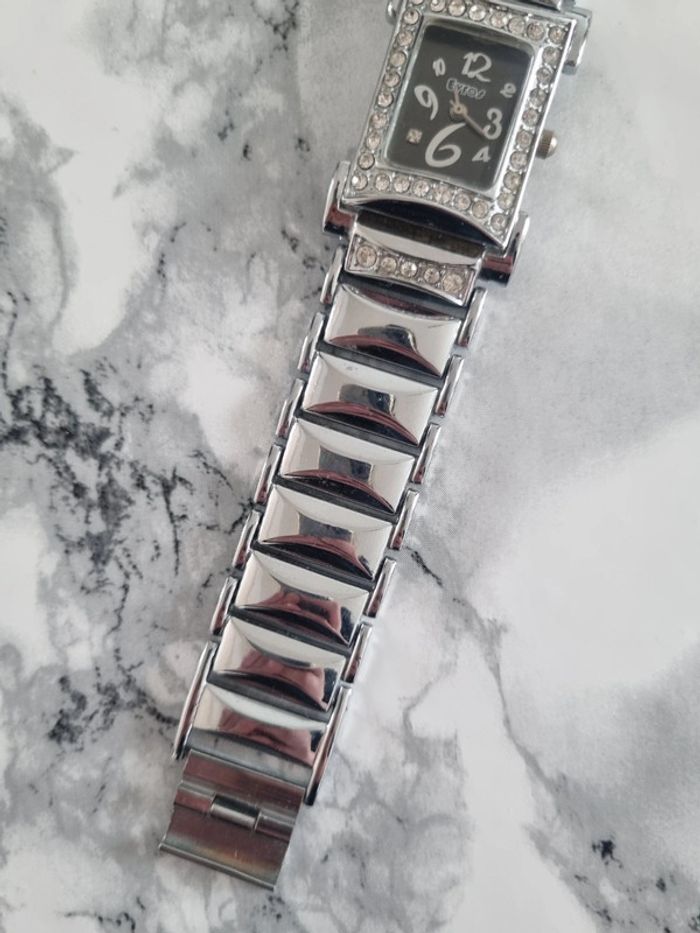Montre argenté strass Année '90 - photo numéro 4
