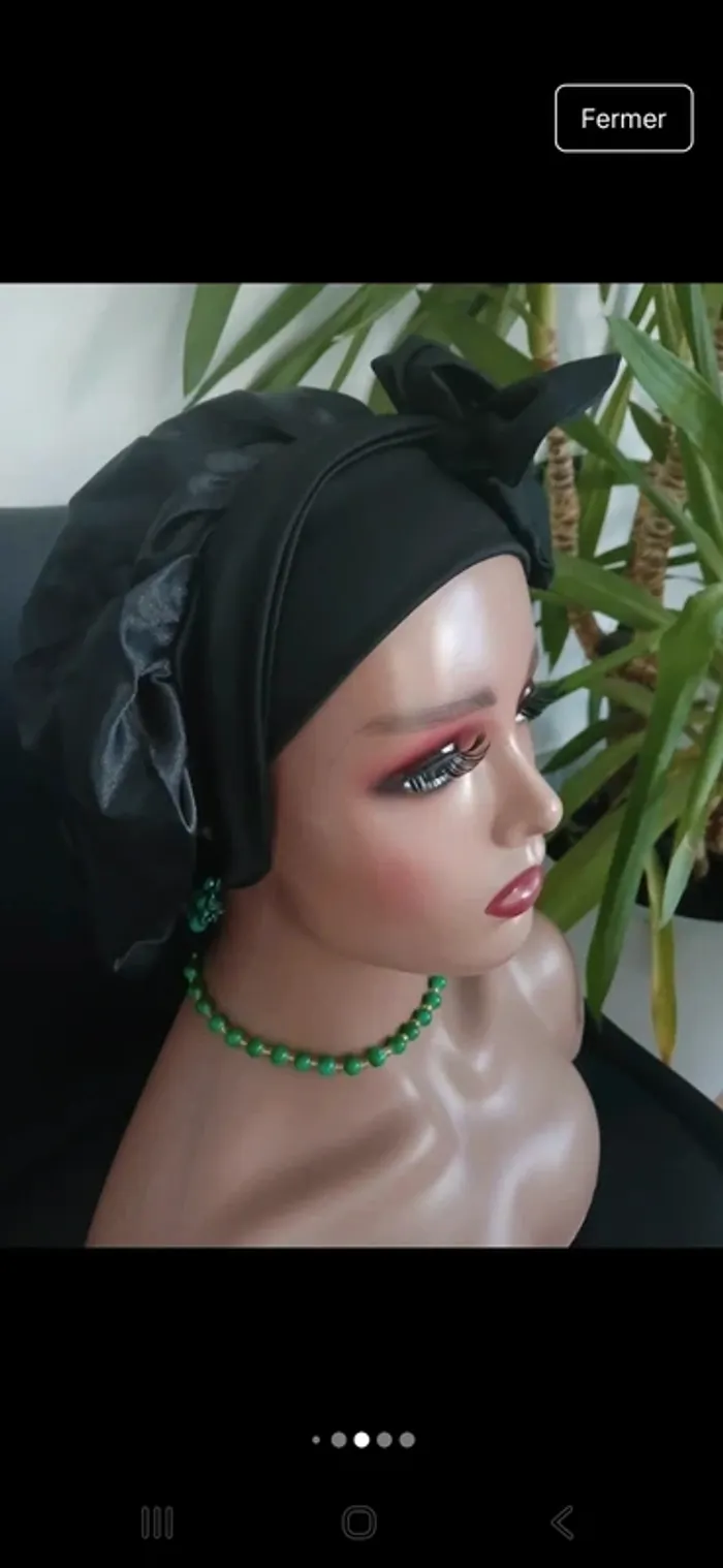 Bonnet noir pour femme 🌿💝 - photo numéro 5