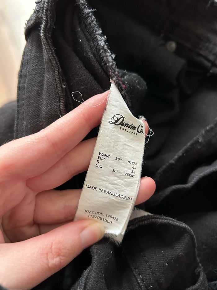 Jean noir uni Straight Homme Denim Co Tailles 44-46 - photo numéro 8