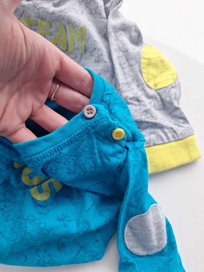 Lot 2 tee-shirts manches longues 12 mois Tisaia - photo numéro 7