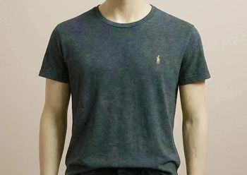 T-shirt Ralph Lauren bleu chiné – Très bon état vintage (taille M)