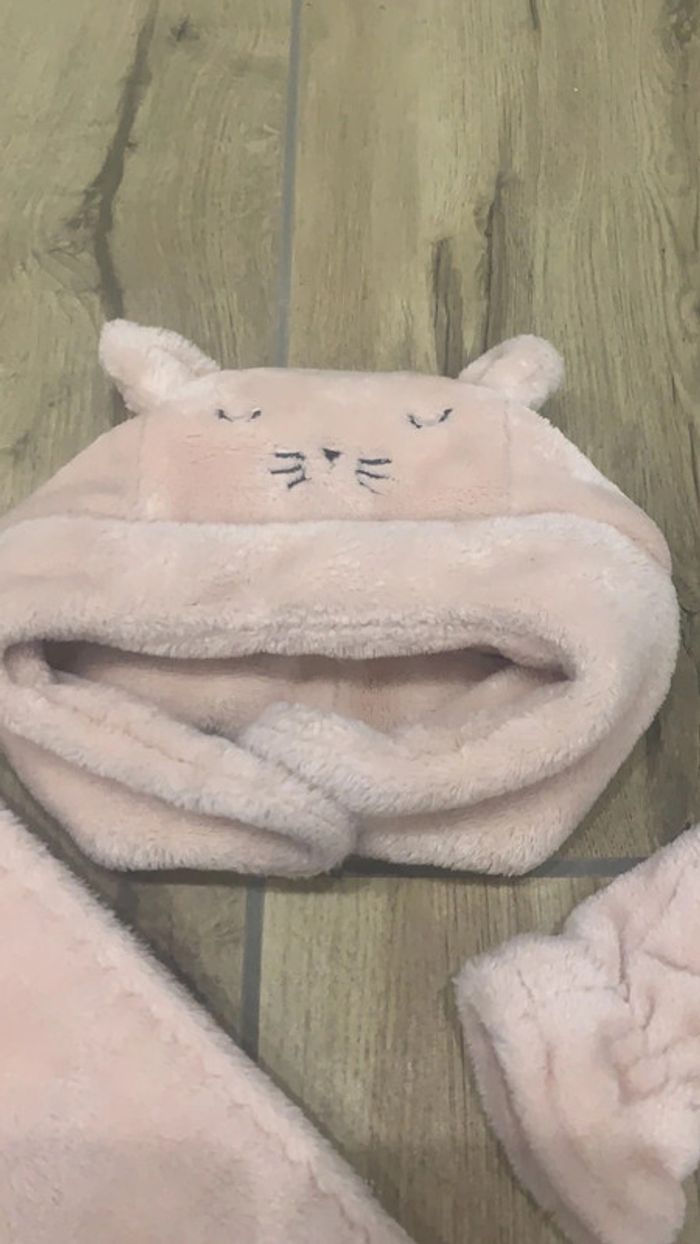 Bonnet gants écharpe rose kiabi - photo numéro 3