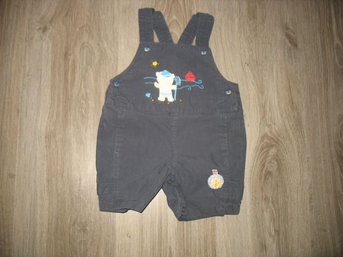 SALOPETTE COURTE BLEU MARINE BÉBÉ GARÇON - 6 MOIS - n°03
