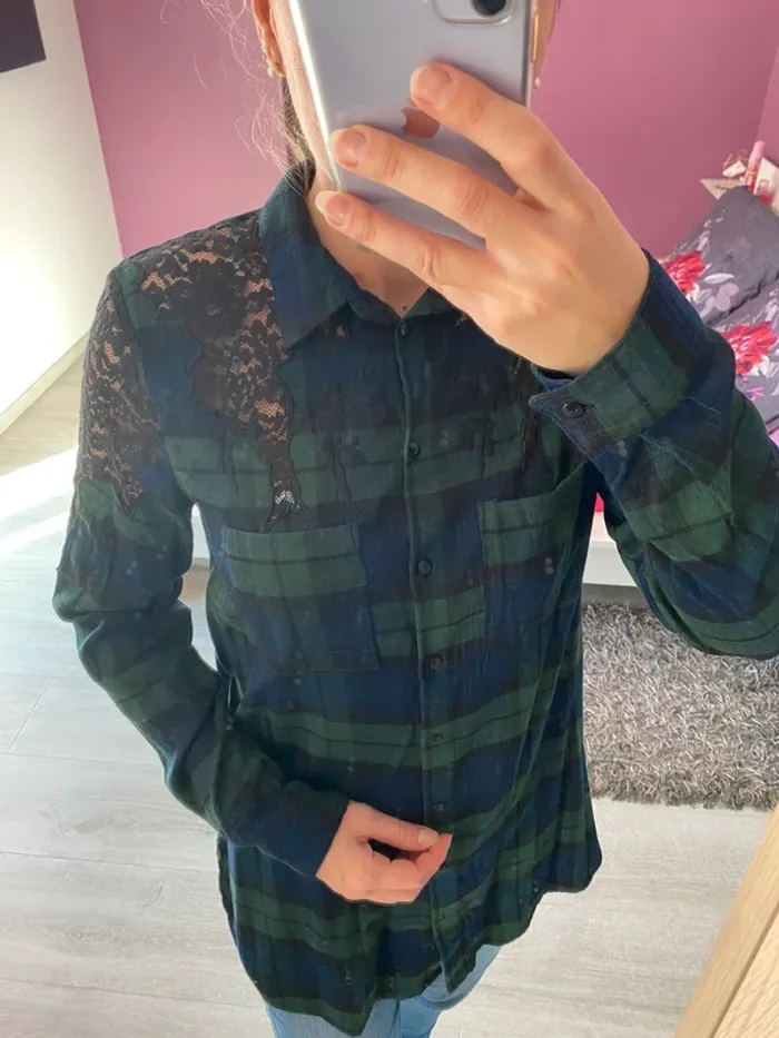 Chemise chaude dentelle Promod - photo numéro 3