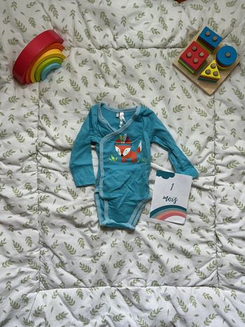 body manches longues 1 mois orchestra blanc ouverture devant