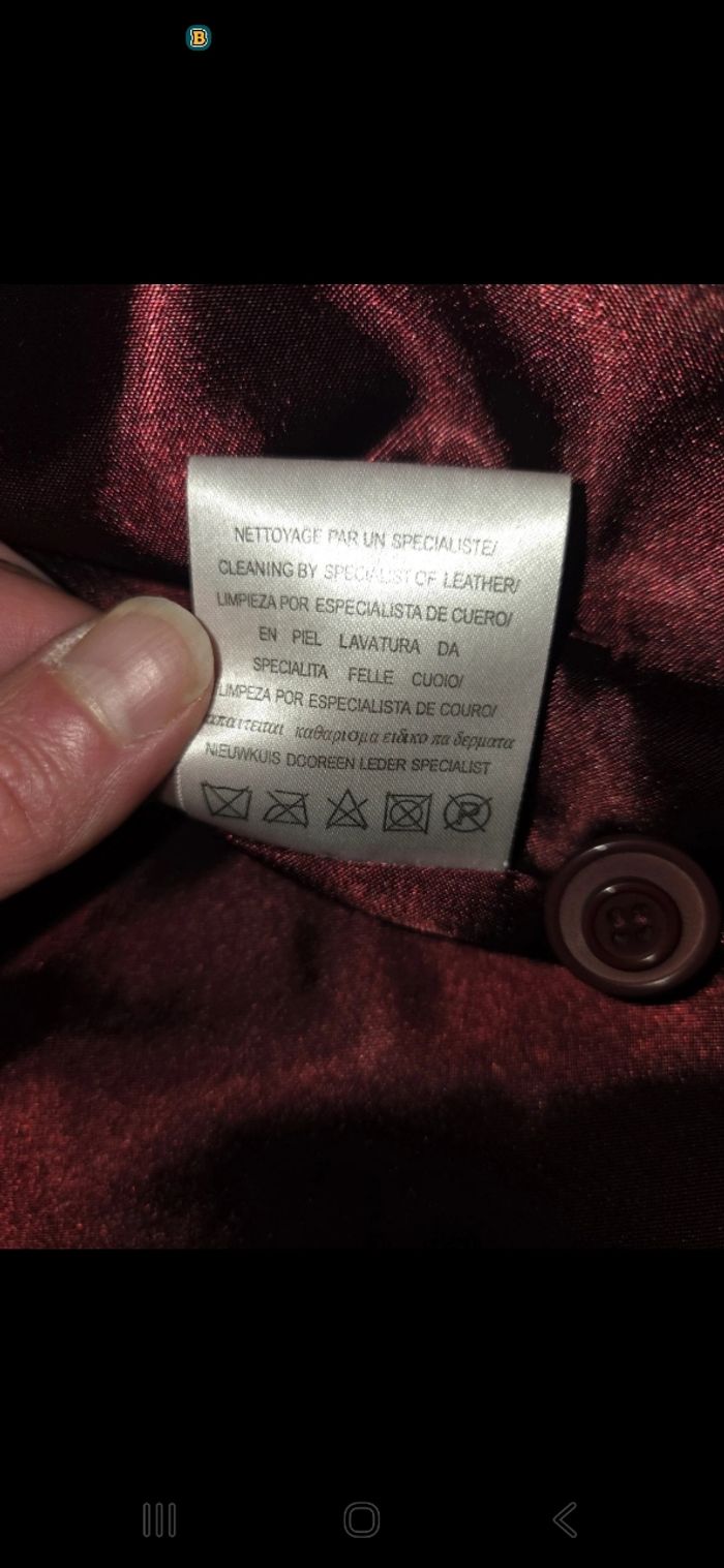 Veste en daim 42 bordeaux - photo numéro 6