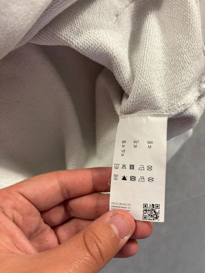 Pull à capuche Hugo Boss Taille M Blanc - photo numéro 5