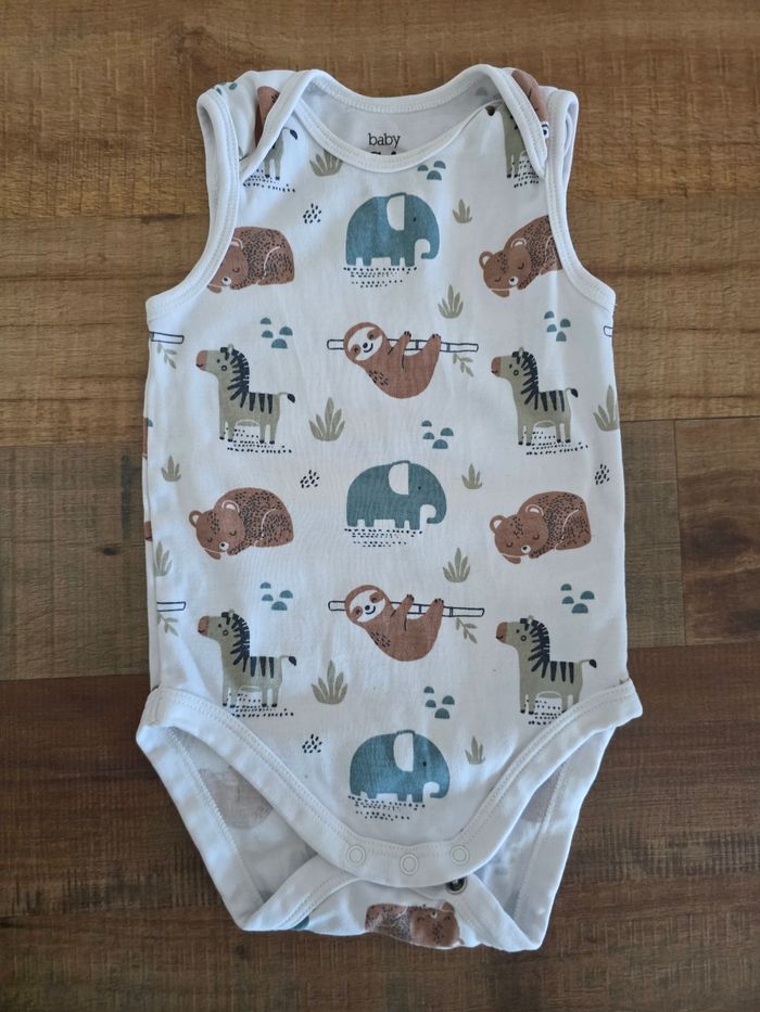 Lot de 5 Bodys Bébé Sans Manches - Thème Animaux - photo numéro 4