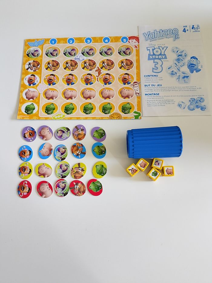 Yahtzee jr toy story 3 hasbro complet - photo numéro 3