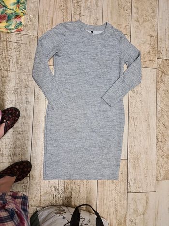 Robe chaussette grise extensible L