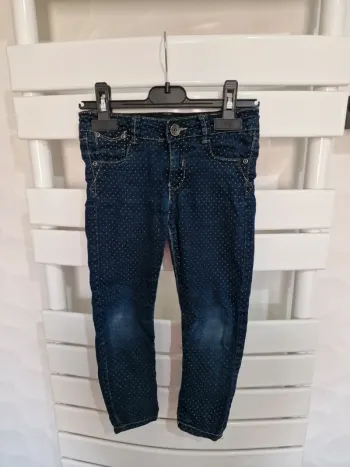 jeans bleu à pois Okaïdi
