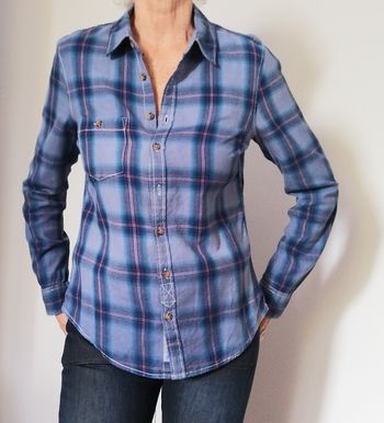 Chemise à carreaux bleu clair 38/40