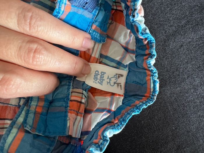 Lot 2 shorts 18 mois bleu et rayures bleues - photo numéro 5