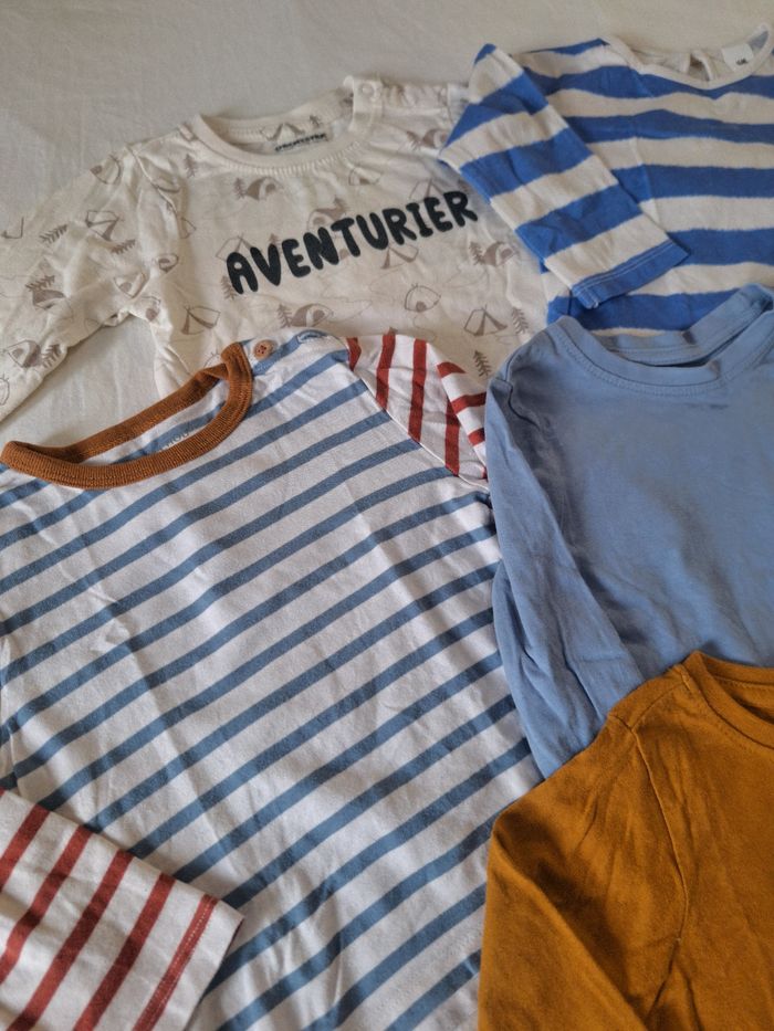 Lot de 7 tee-shirts manches longues 18 mois - photo numéro 2