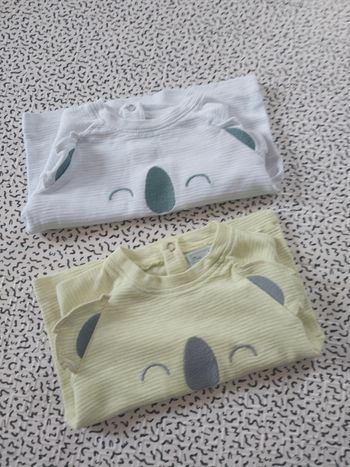 lot 2 t-shirts bébé koala 6 mois