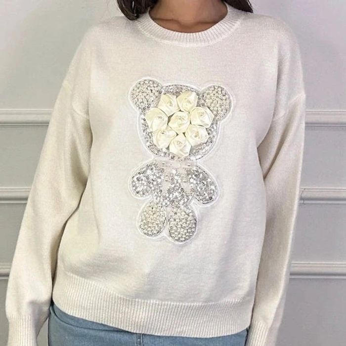 Sweat fin blanc de la marque Jasmine taille unique 💐