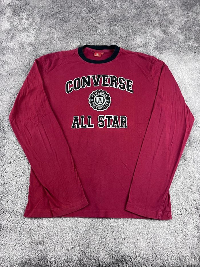 T-shirt manches longues Converse All Star Bordeaux – Taille XL