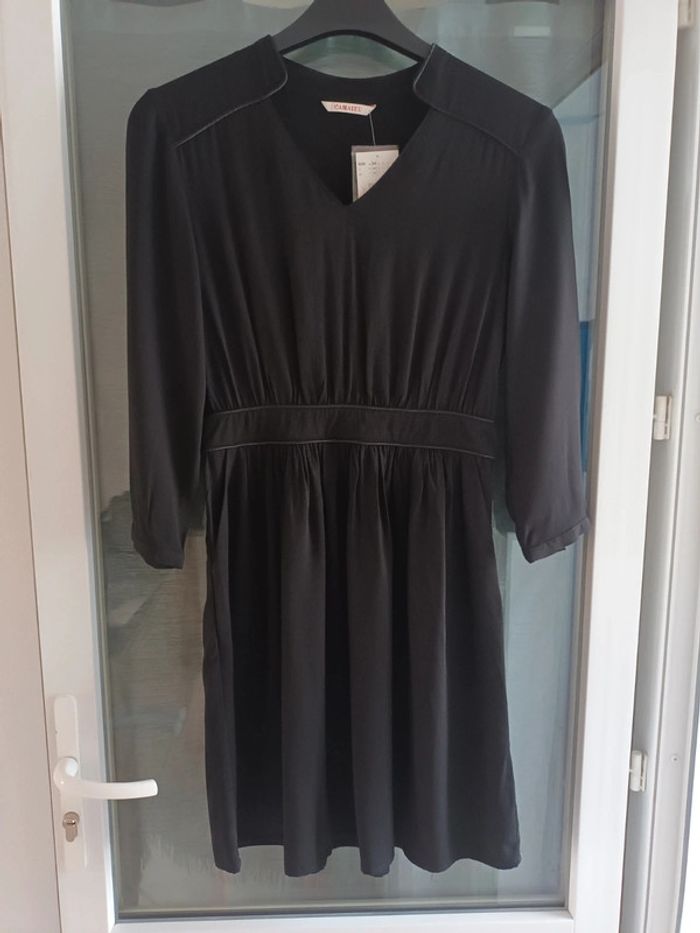 Robe noir manche longue camaieu - photo numéro 2