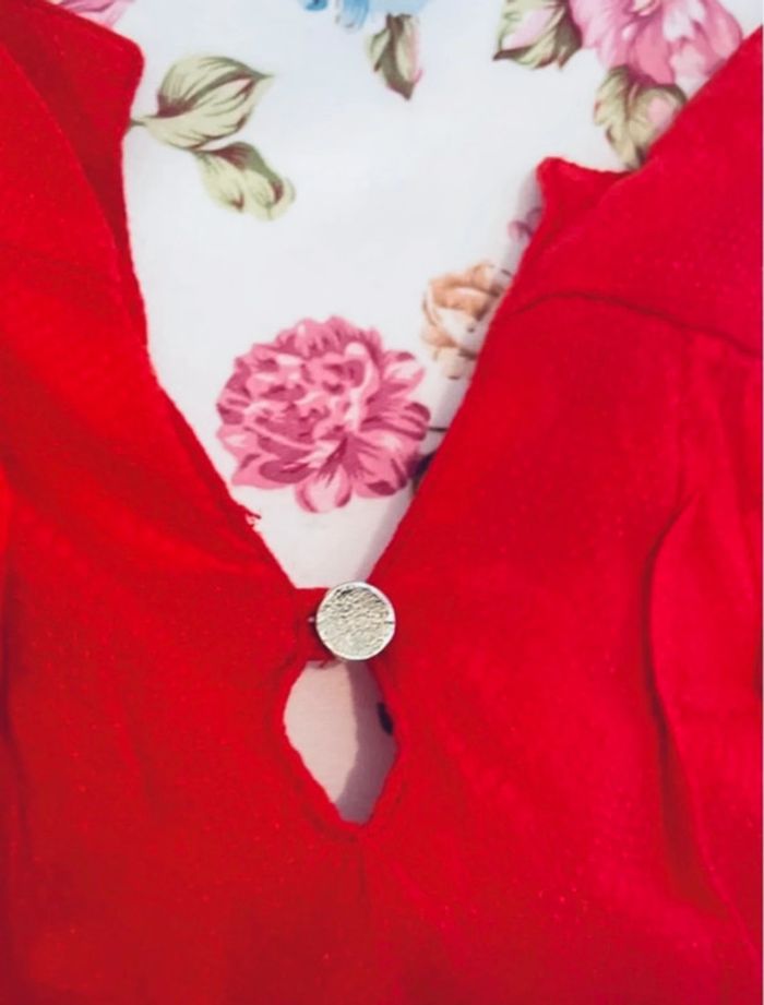 🌹 Blouse rouge fluide grain de malice taille 38 🌹 - photo numéro 3