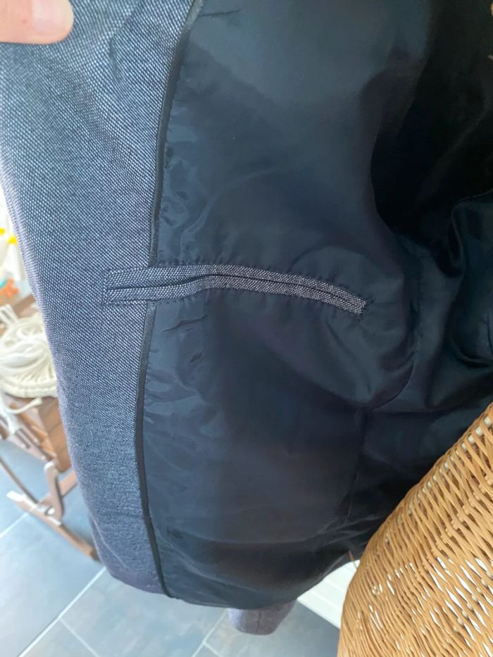 Blazer H&M bleu marine chiné taille 38/40 - photo numéro 11