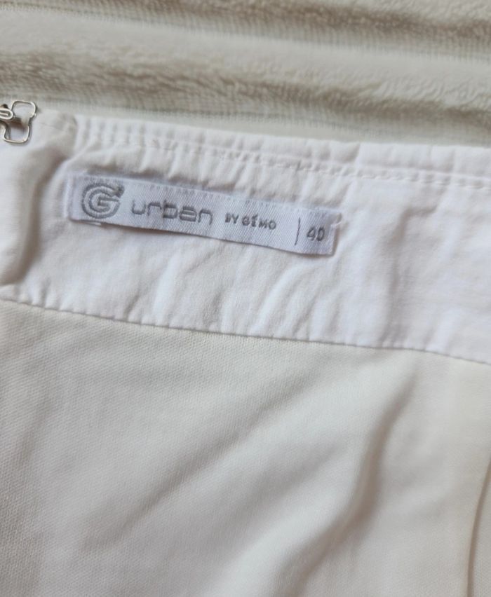 Jupe courte blanche doublée Gémo – Taille 40 – Très bon état - photo numéro 5
