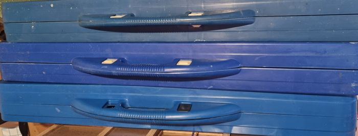 Table de camping pliante 4 places bleu vintage - photo numéro 9
