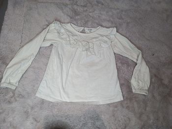 T-shirt manche longue effet dentelle