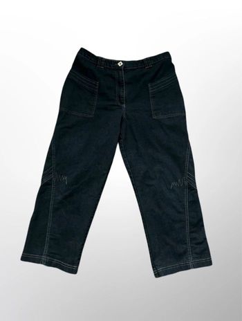 💫 Sublime jeans pantacourt Christine Laure en parfait état marine T 42 44 une pépite