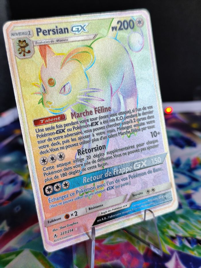 Carte pokémon 🇨🇵 Persian GX 227/214 soleil et lune - photo numéro 3