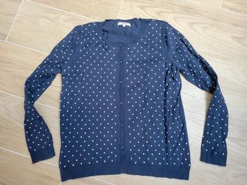 Gilet marine à points