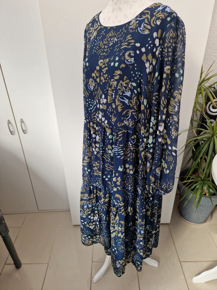 Robe Bleu Marine Imprimé Florale - photo numéro 8