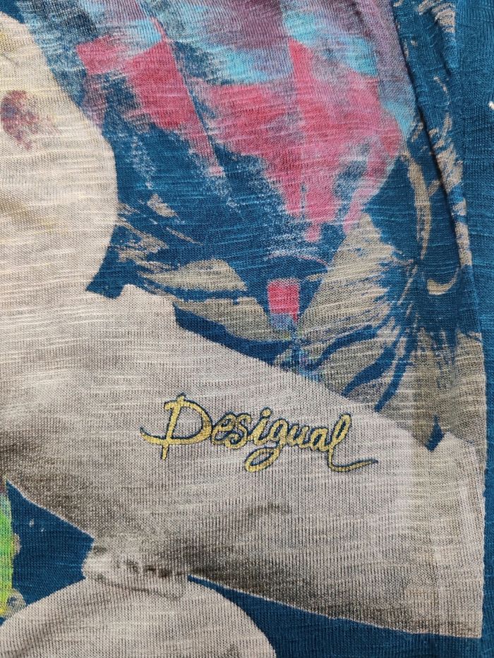 Desigual blouse debardeur bleue montgolfière ballon taille L très bon état - photo numéro 5