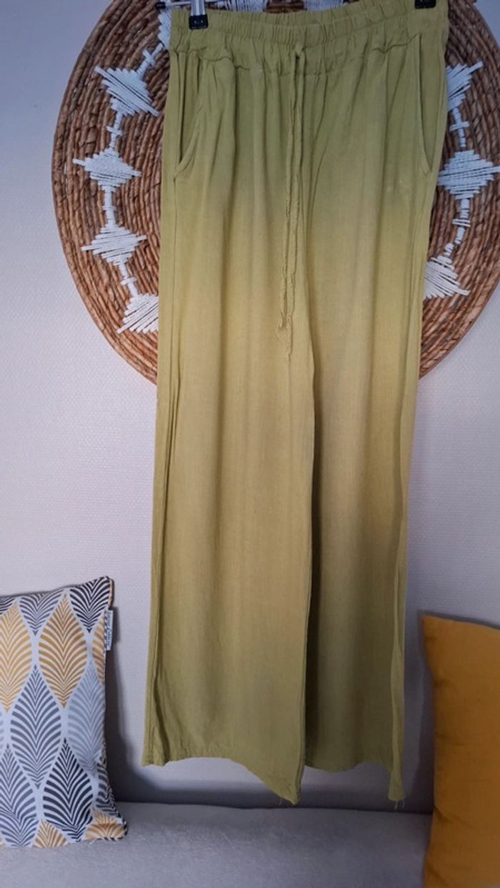 Pantalon fluide effet lin