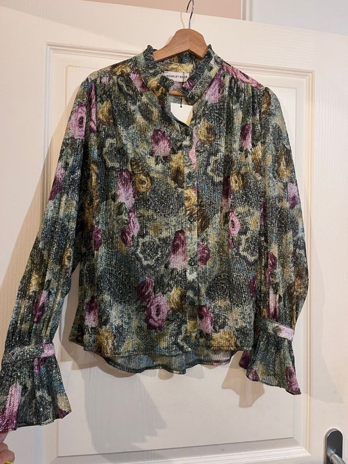 Chemise Scarlett Roos – Fabrication française, imprimé lumineux, neuve - photo numéro 6