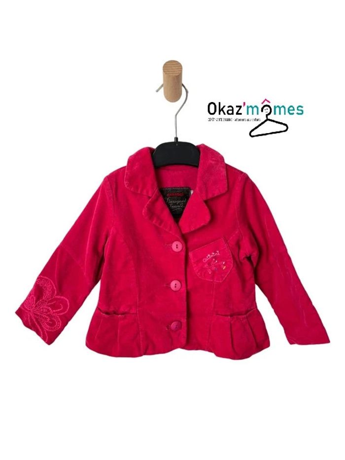 Veste en velours rose fuchsia - Catimini 18 mois