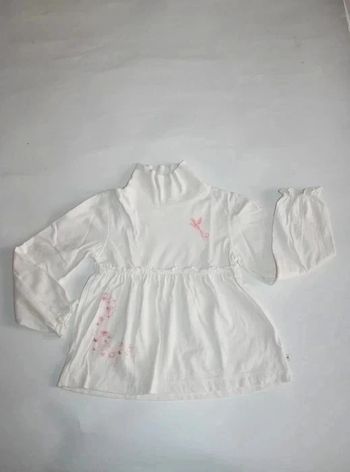 Tee shirt col montant blanc Prémaman 6 ans