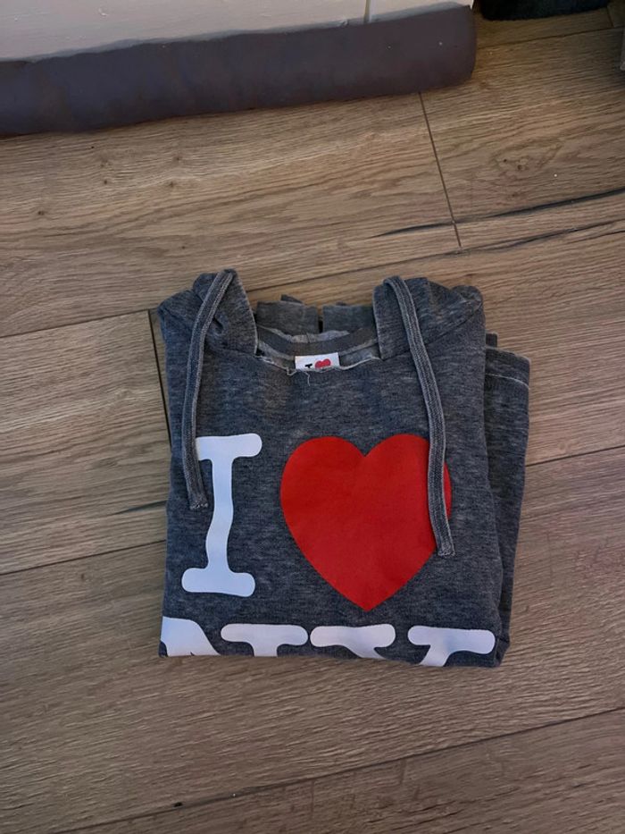 Très joli sweat à capuche I love NYC - photo numéro 7
