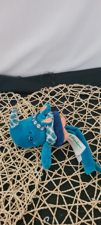 Hochet vibrant Marius le rhinocéros - Bleu lilliputiens