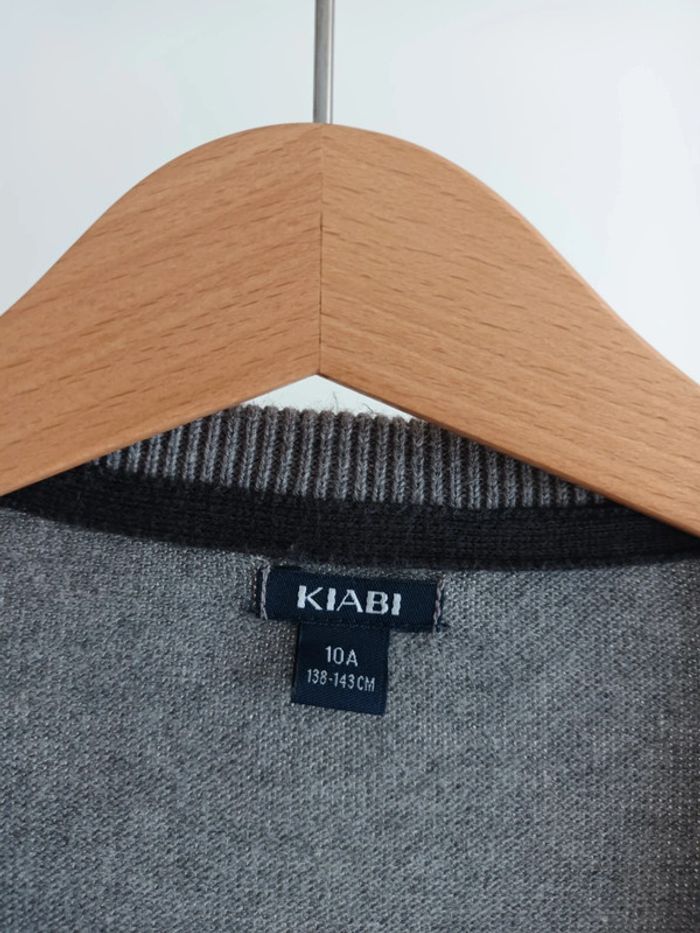 Gilet cardigan gris 10 ans - photo numéro 2