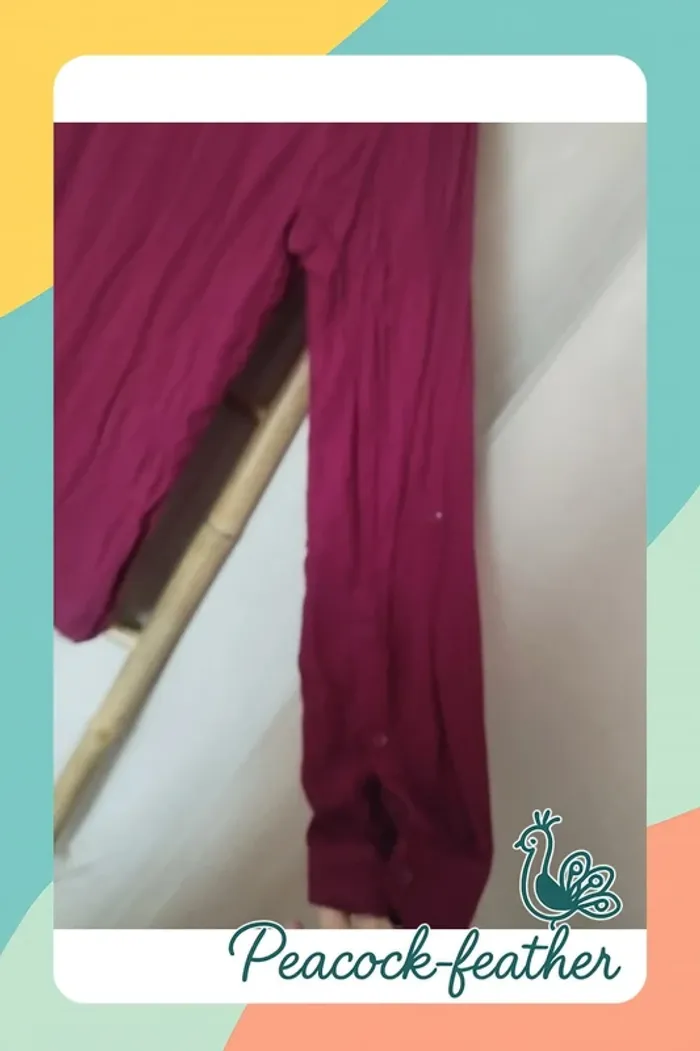 Blouse bordeaux xl camaieu - photo numéro 8
