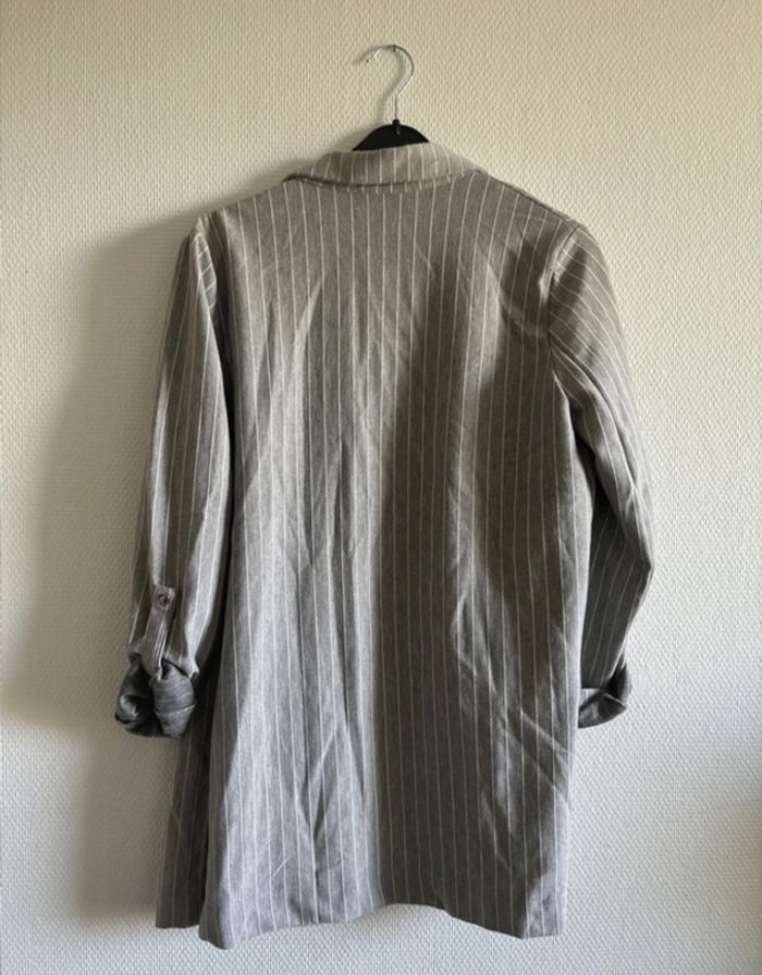 Veste blazer grise et blanche - photo numéro 5