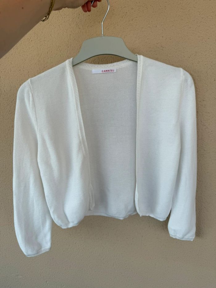 Gilet en maille blanc - photo numéro 2