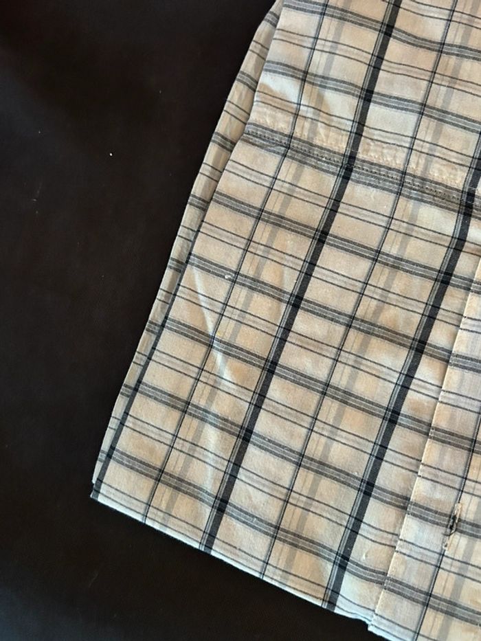649 - chemise beige à carreaux - photo numéro 4